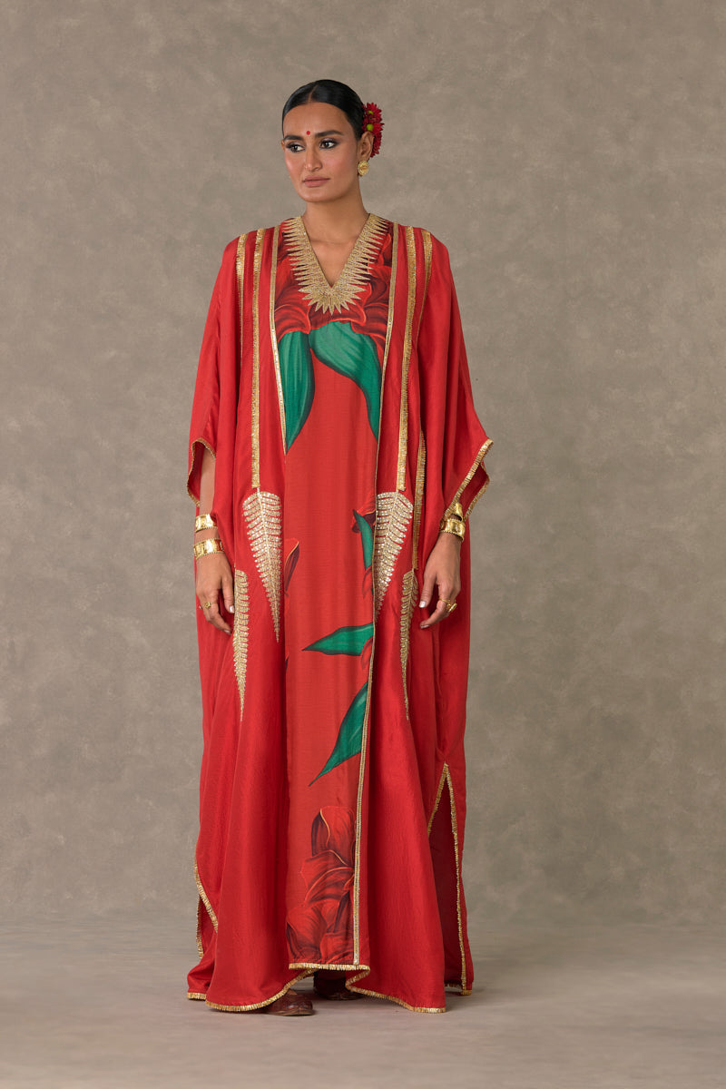 Red Candy Swirl Kaftan