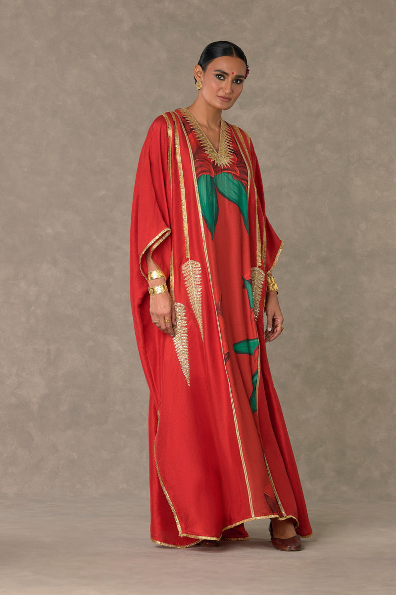 Red Candy Swirl Kaftan