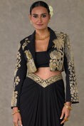 Load image into Gallery viewer, Black 'Son-Chidiya' Cropped Blazer Set
