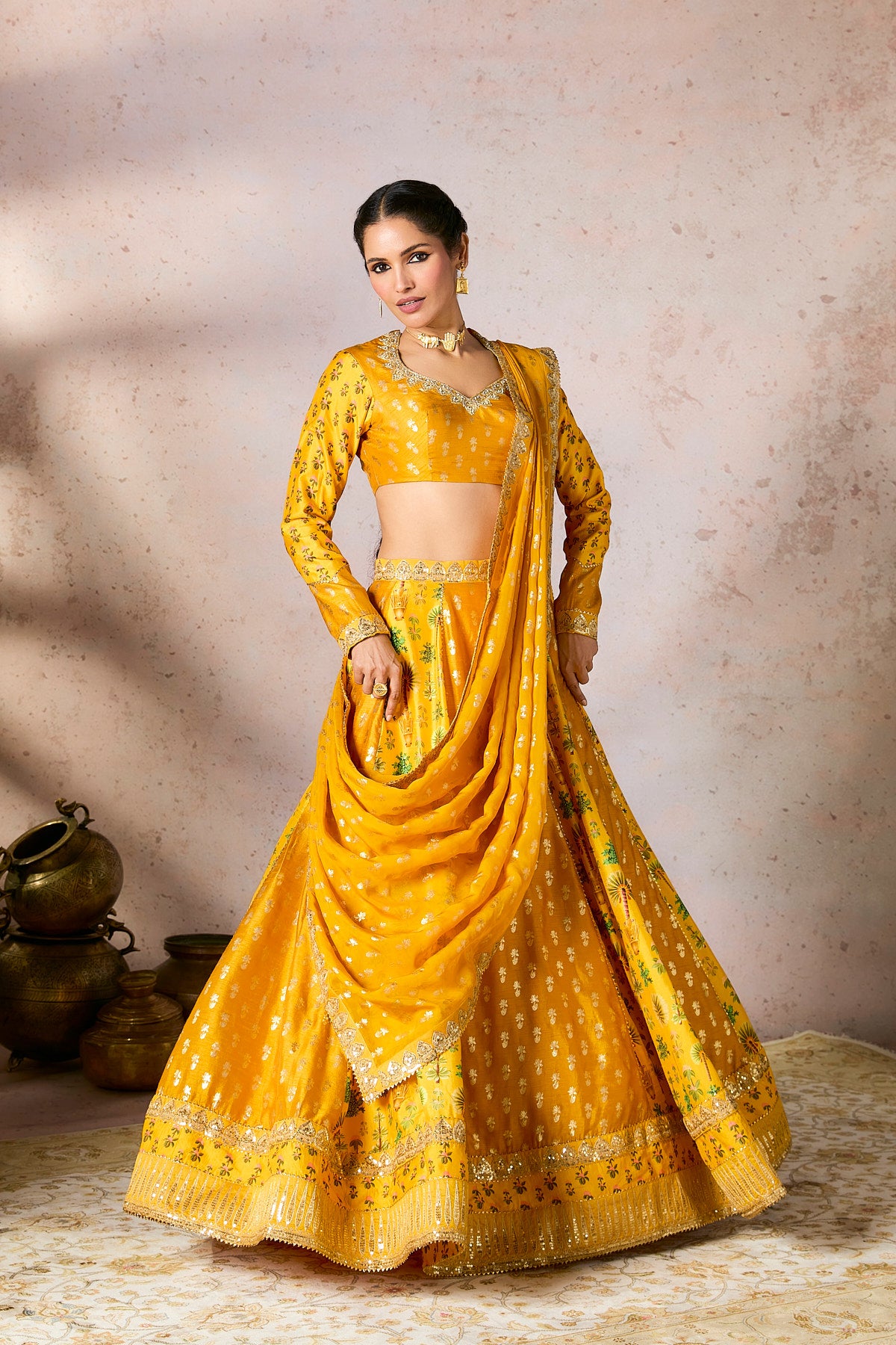 Yellow Nomatic Tribe Lehenga Set