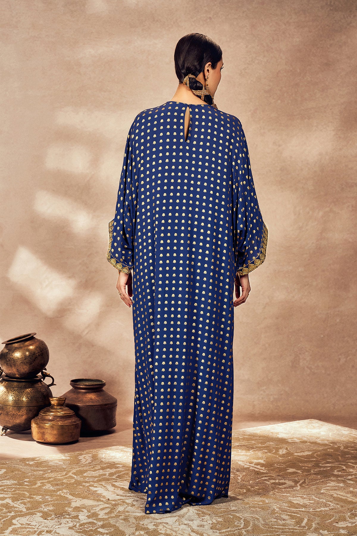 Blue Palmscape Kaftan