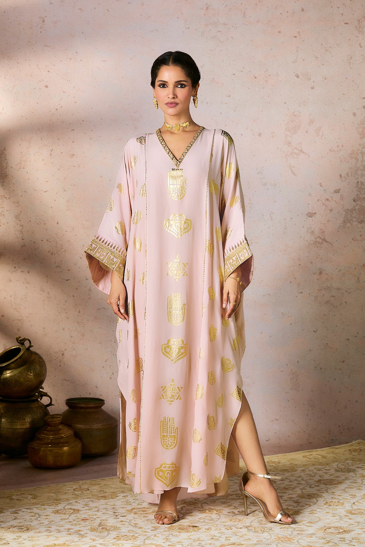 Baby Pink Trinkets Kaftan