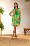 Load image into Gallery viewer, Green Open Doors Mini Dress
