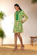 Load image into Gallery viewer, Green Open Doors Mini Dress
