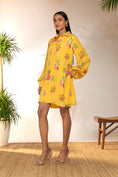 Load image into Gallery viewer, Yellow Tangy Tango Mini Collared Dress
