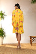 Load image into Gallery viewer, Yellow Tangy Tango Mini Collared Dress
