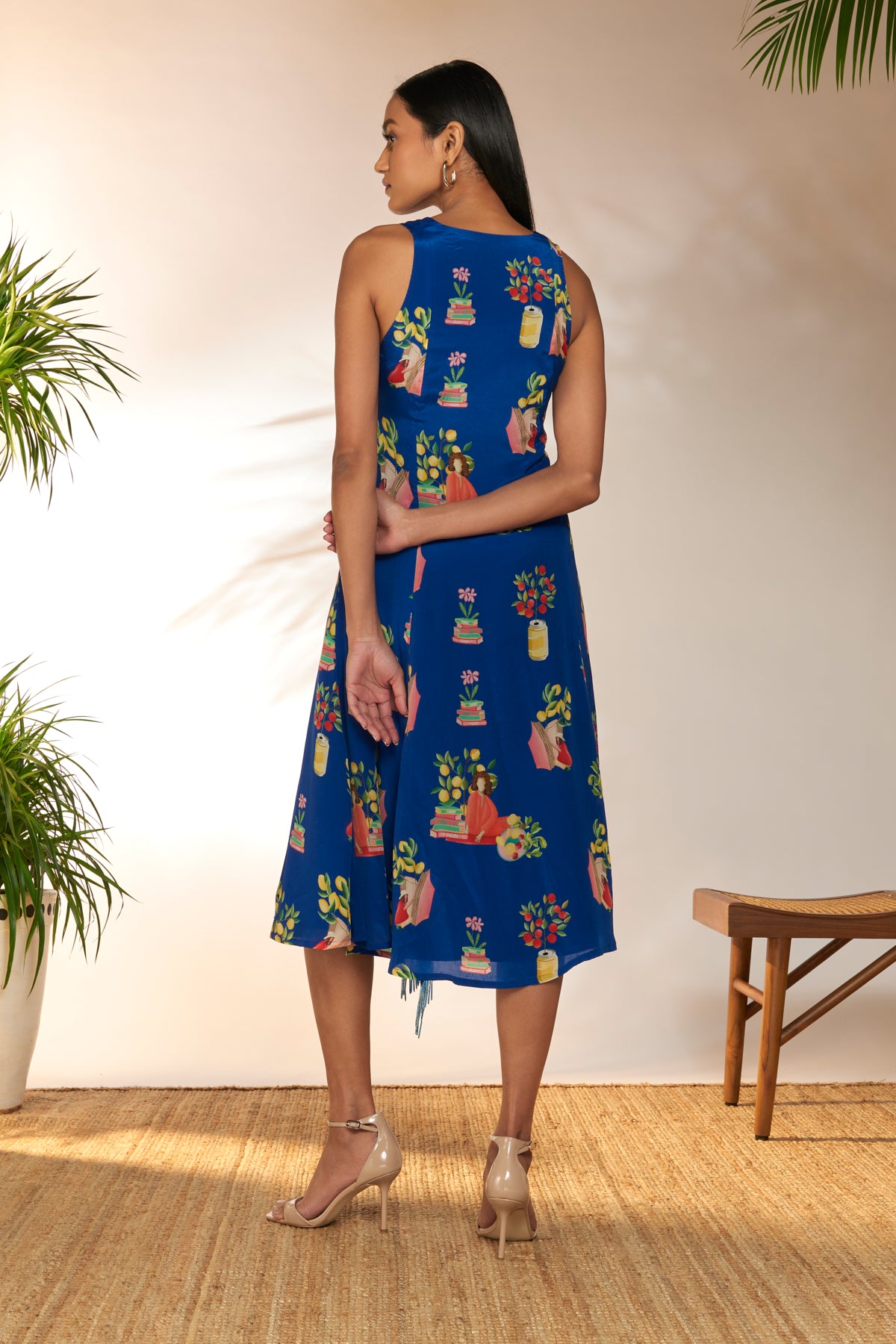 Blue Tangy Tango Midi Dress