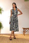 Load image into Gallery viewer, Black And White Checkmate Midi Dress
