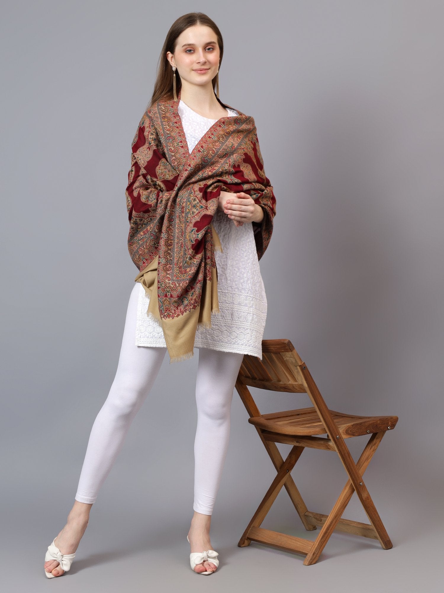 Women Faux Pashmina Shawl