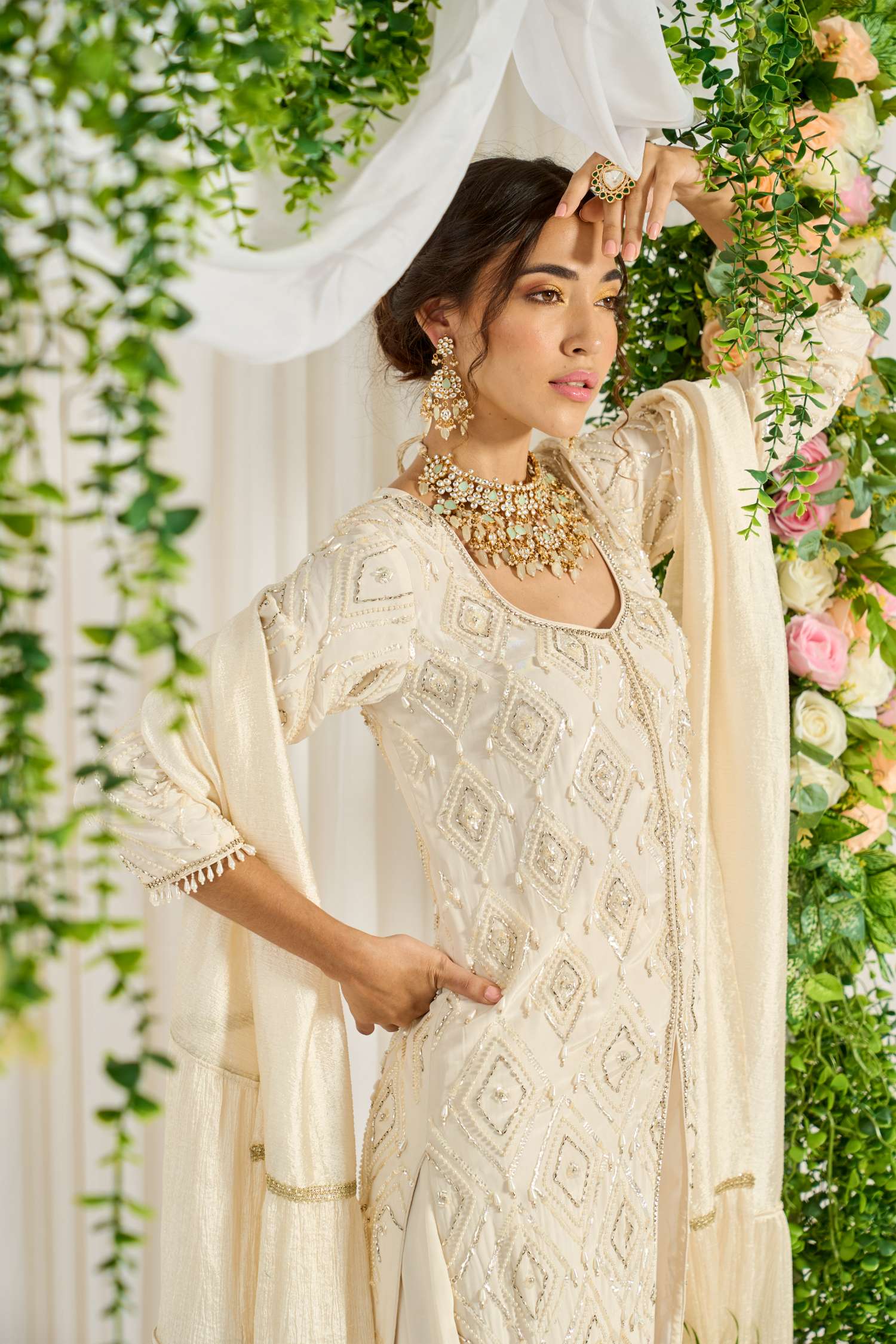 Sharde Kurta Lehenga Set