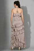 Load image into Gallery viewer, DUSKY ENTRANCE - Ruffle Dress in Brown Color

