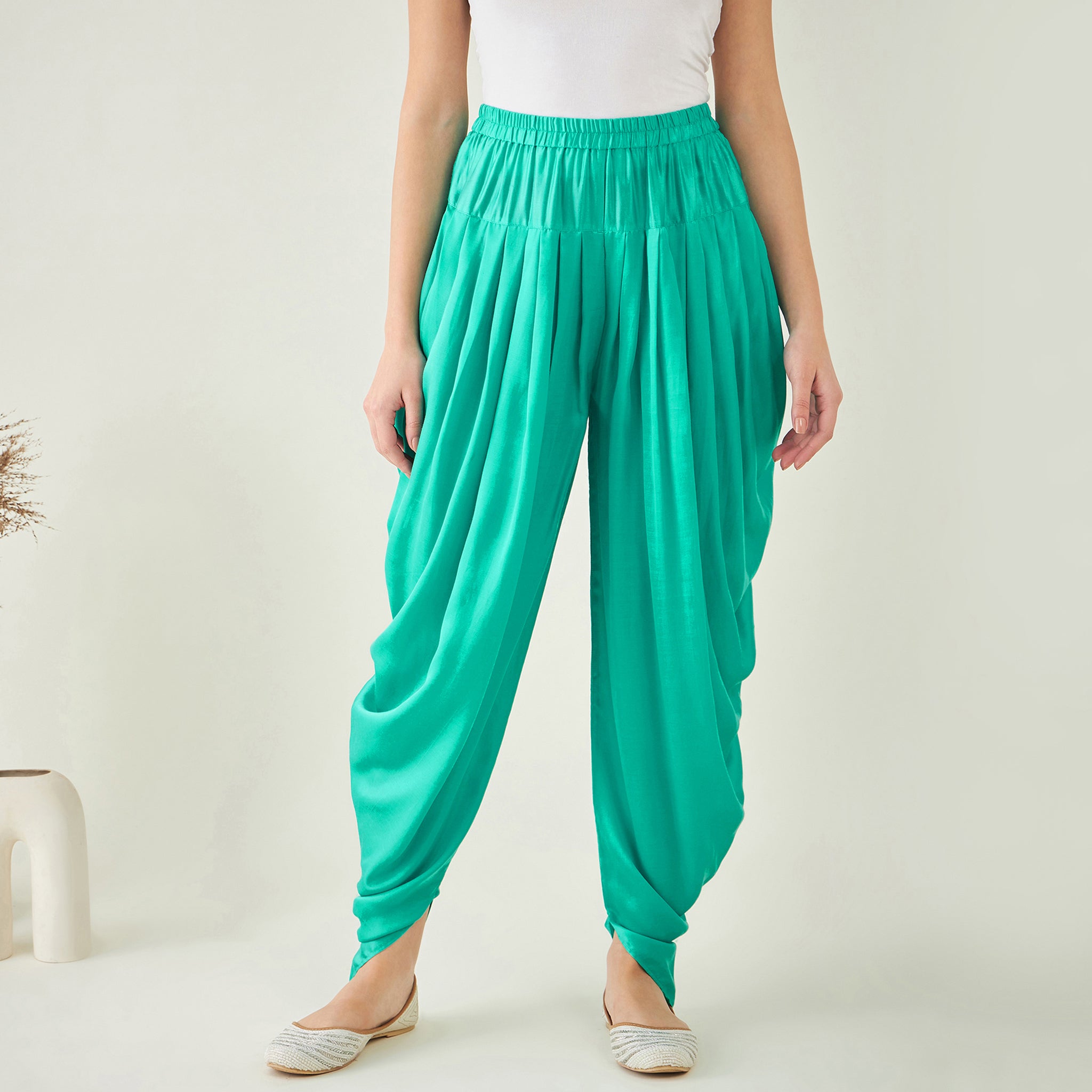 Turquoise Dhoti Pants