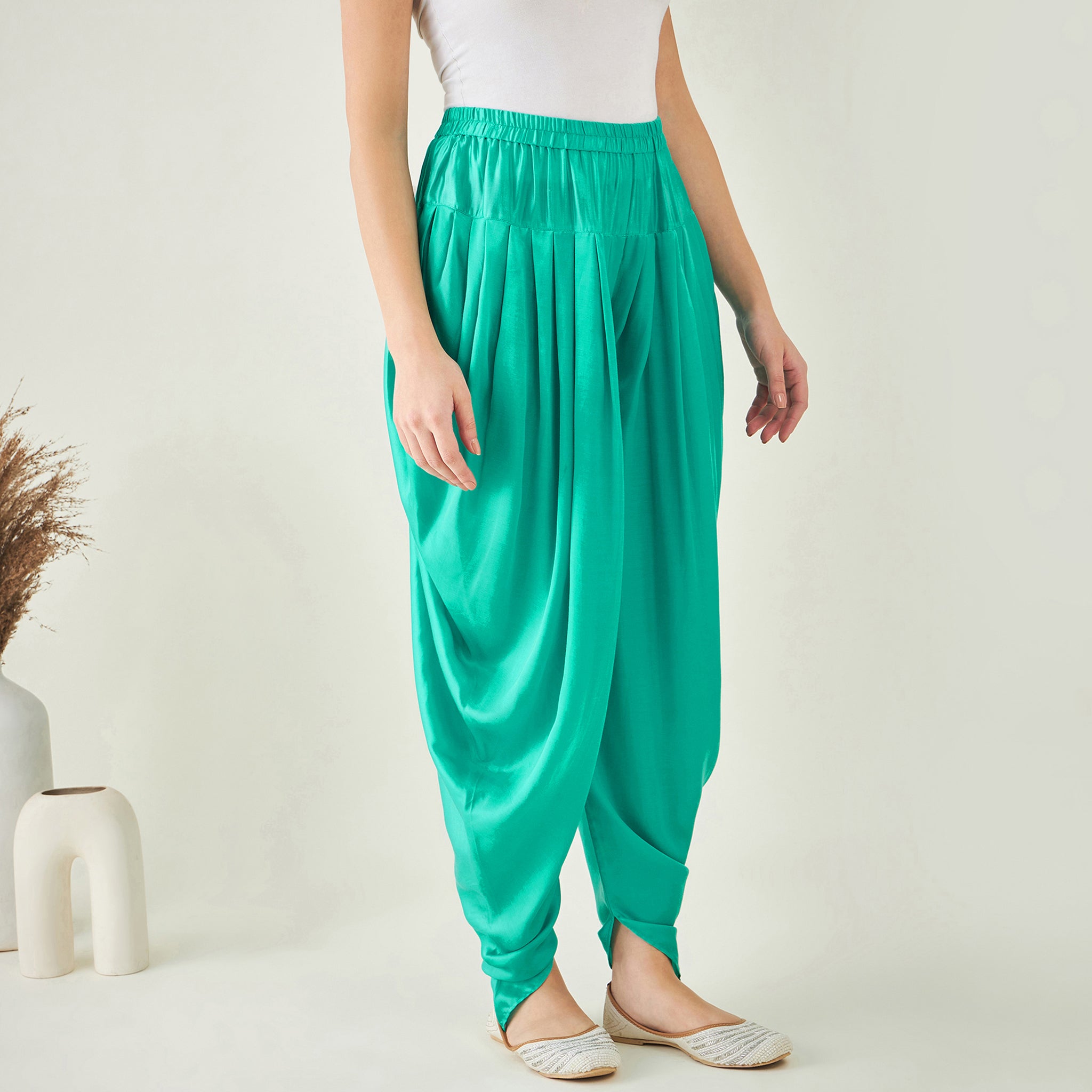 Turquoise Dhoti Pants