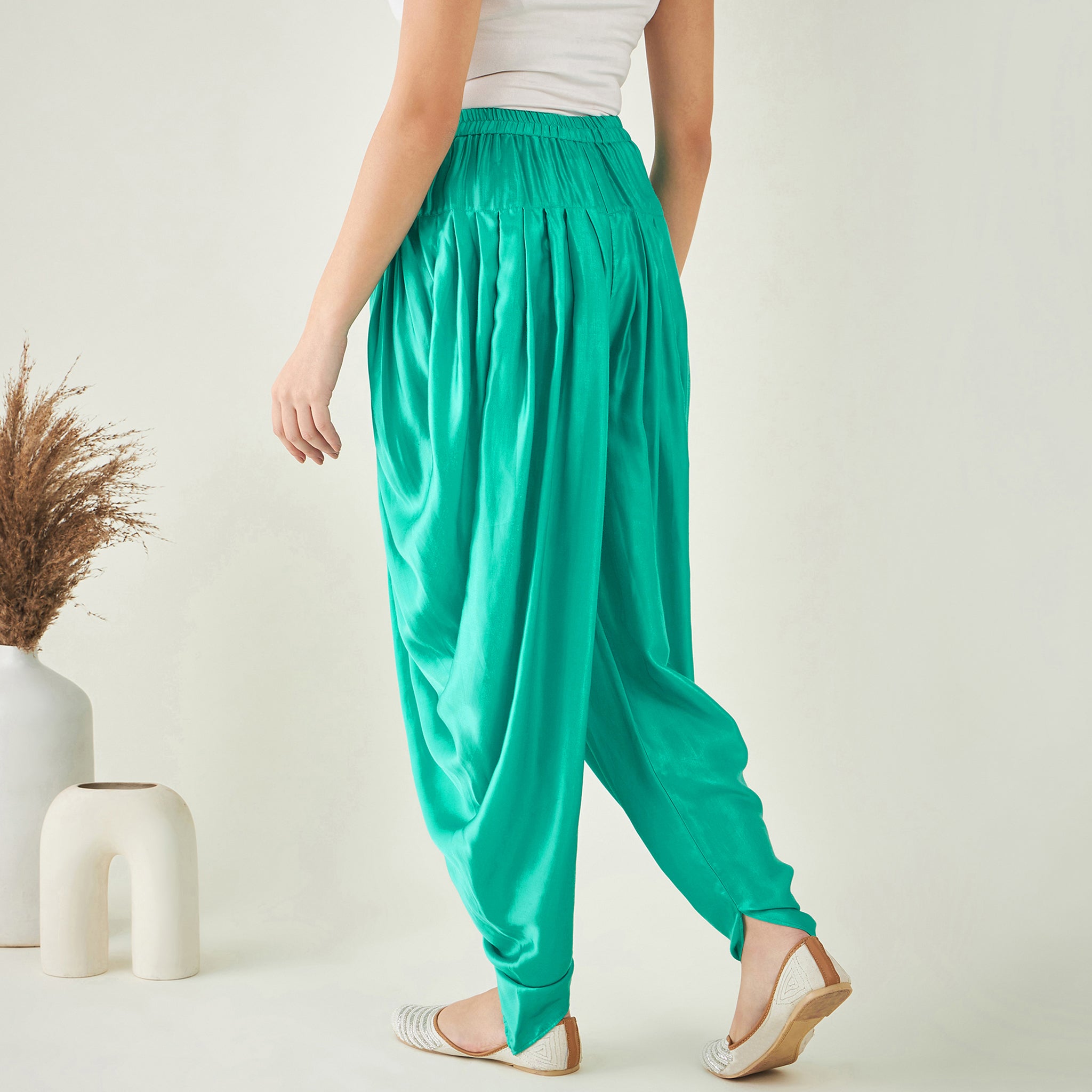 Turquoise Dhoti Pants