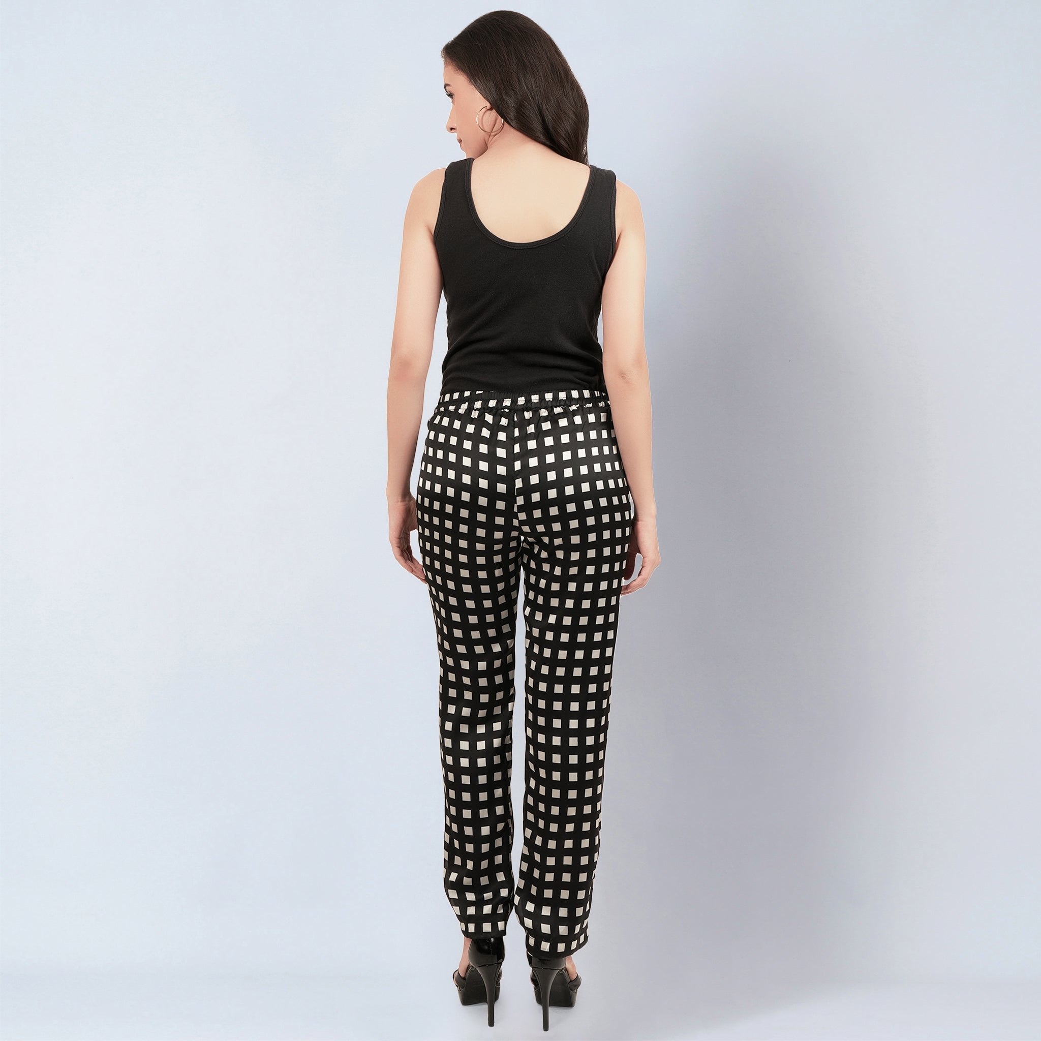 Ivory and Black Box Pants