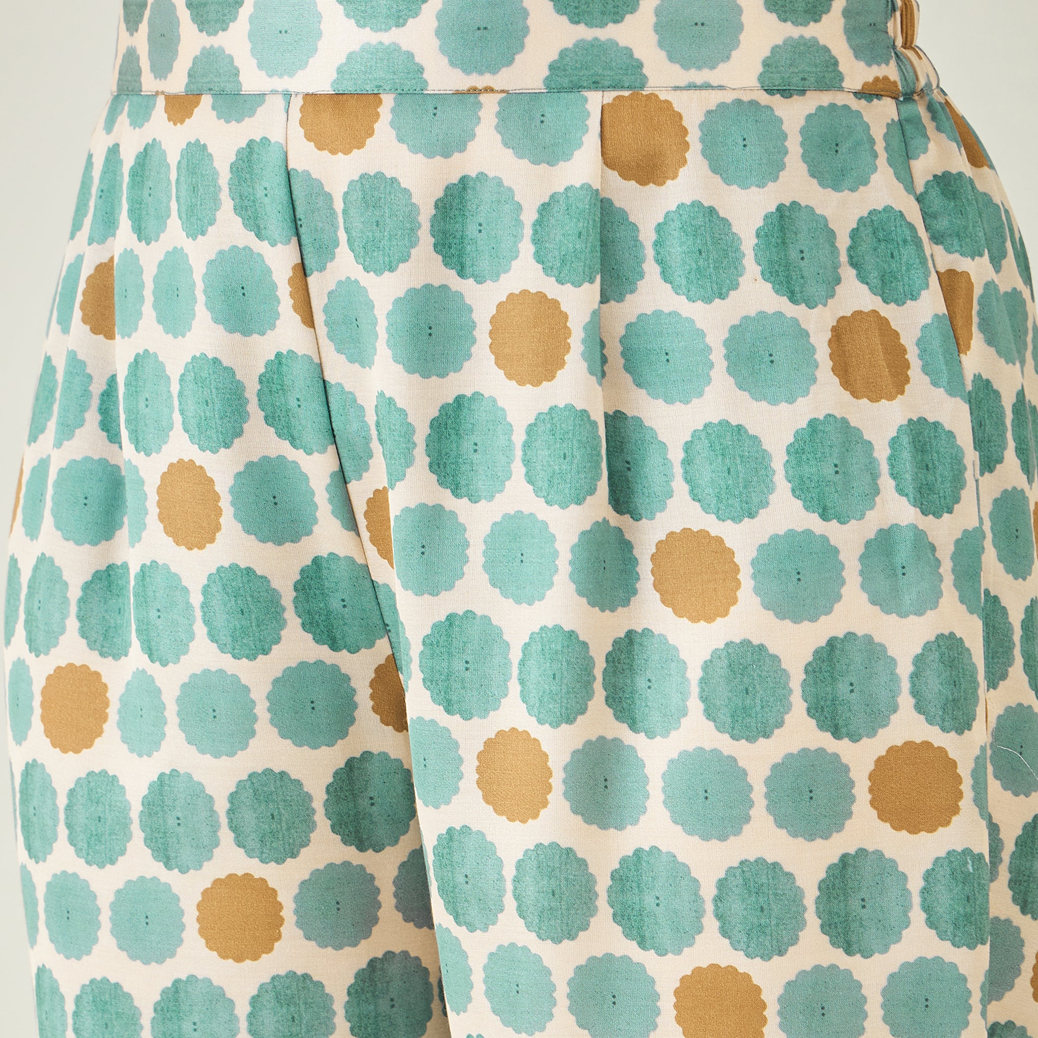 Green and Brown Polka Dot Pants