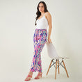 Load image into Gallery viewer, Blue and Pink Marine Wave Print Pants
