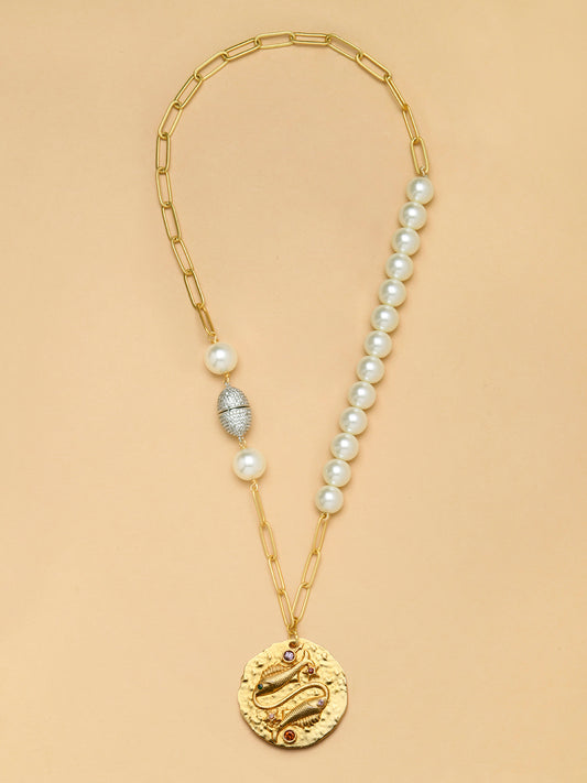 Pearl PISCES Celestial Necklace