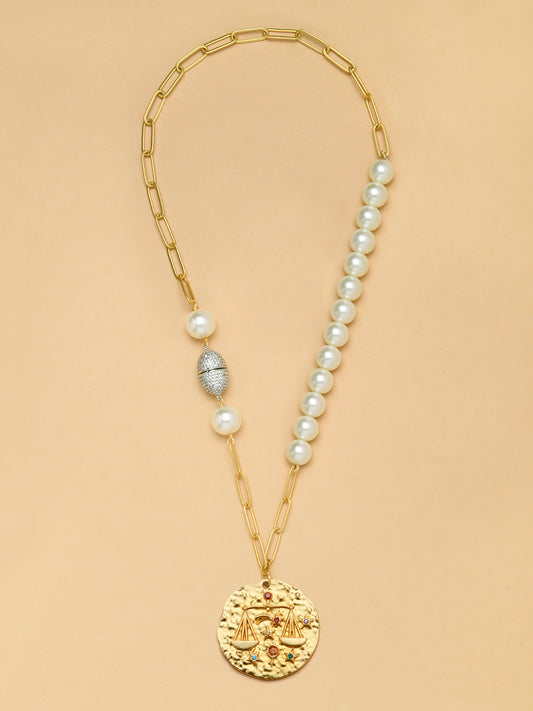 Pearl LIBRA Celestial Necklace