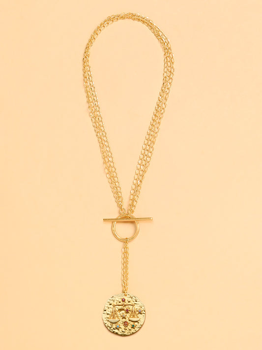 Lariat Style LIBRA Celestial Necklace