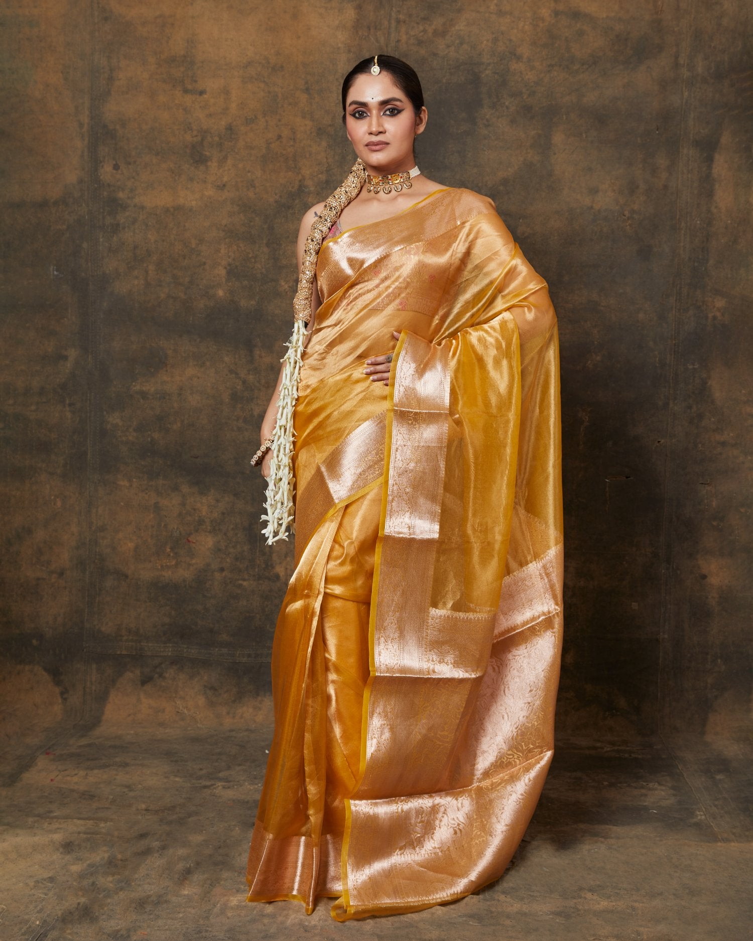 Yellow Tissue Saree