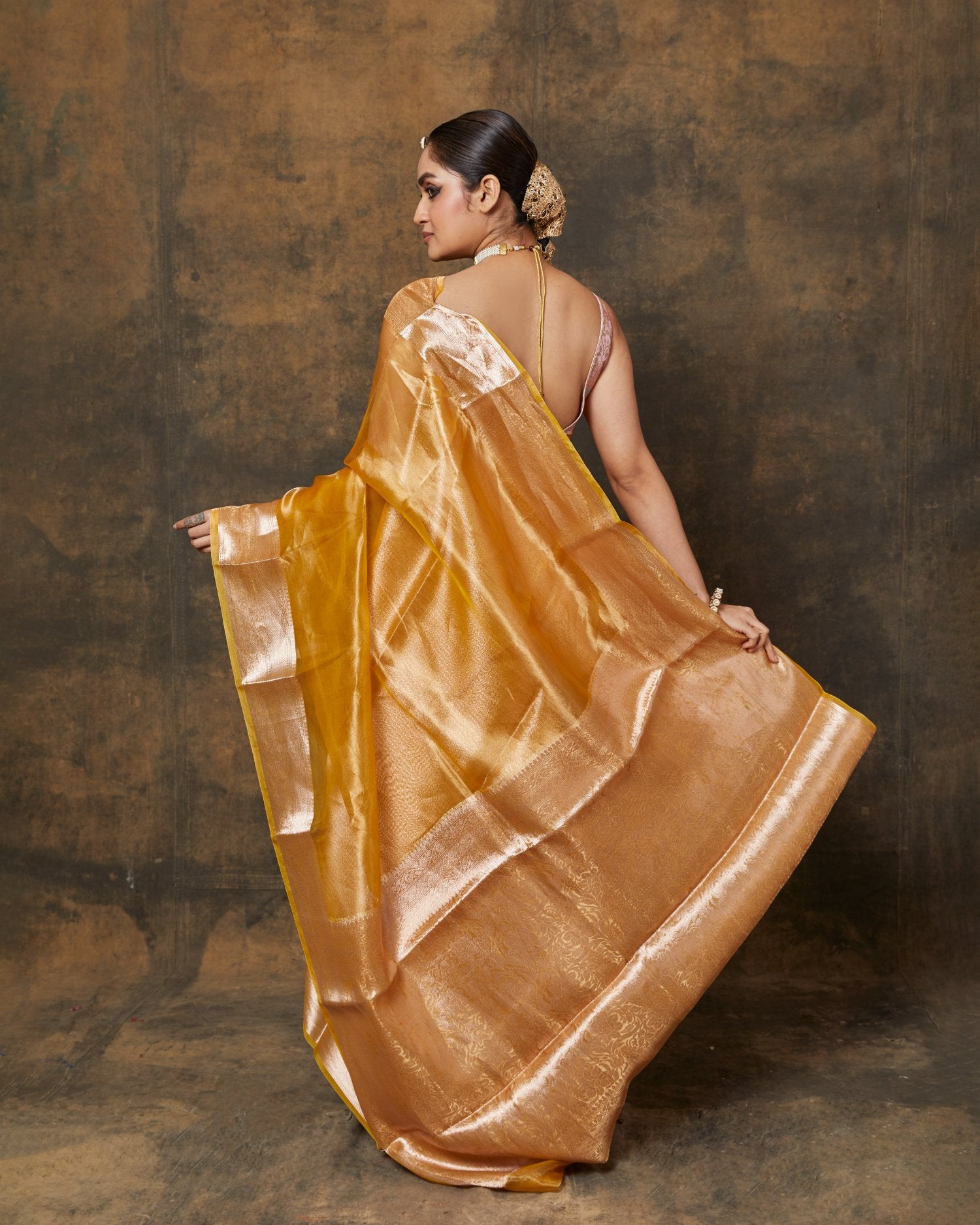 Yellow Tissue Saree