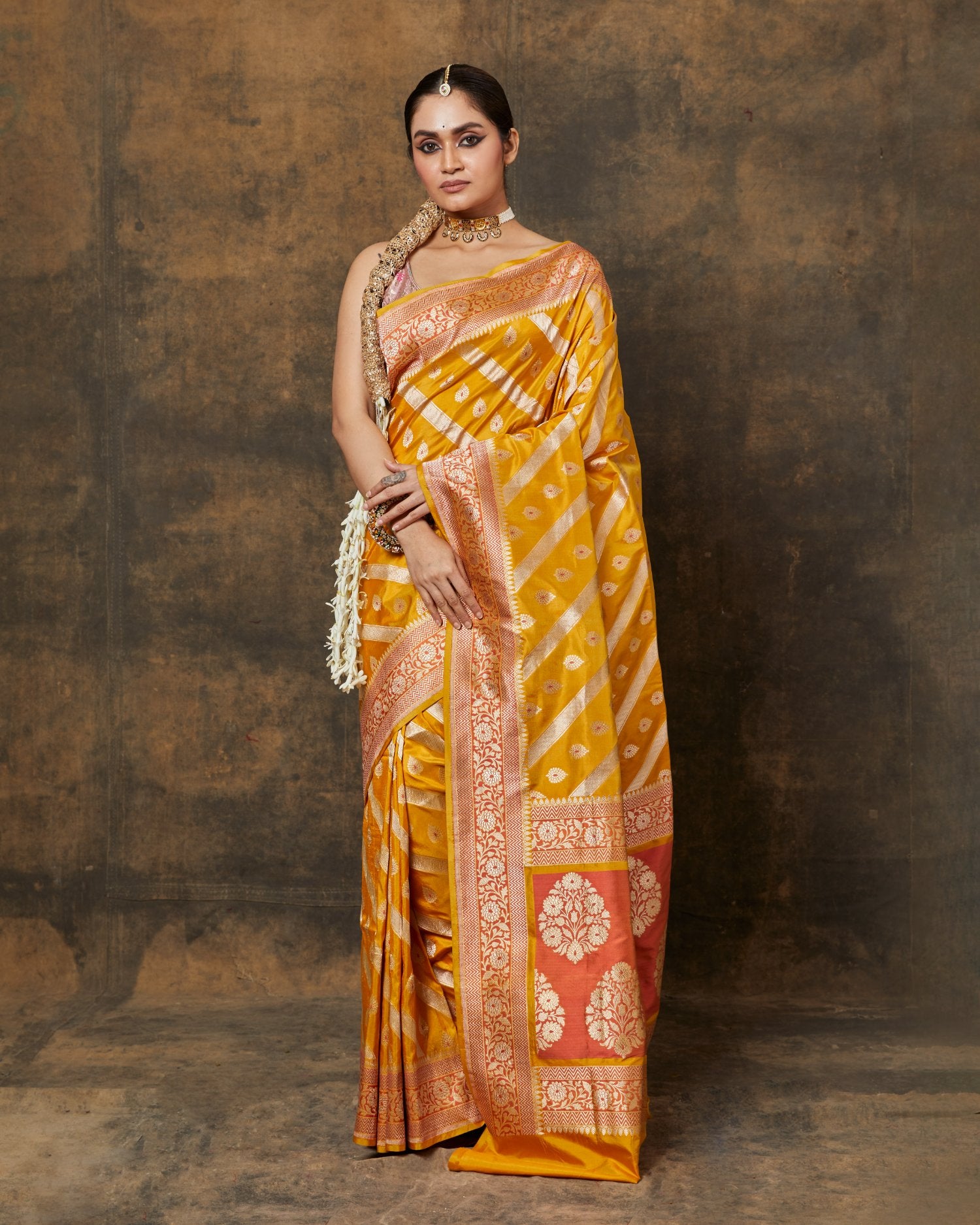 Yellow Silk Saree