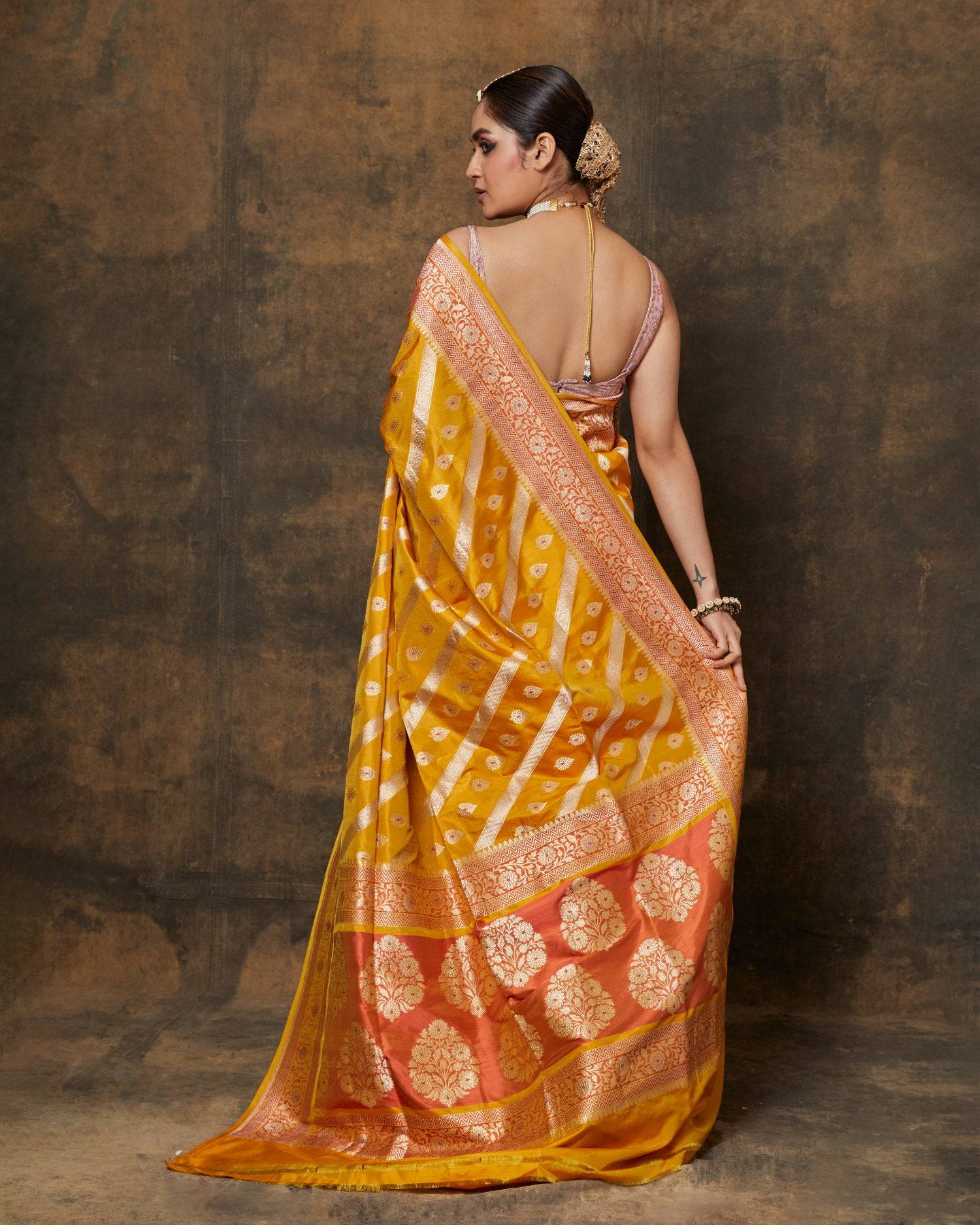 Yellow Silk Saree