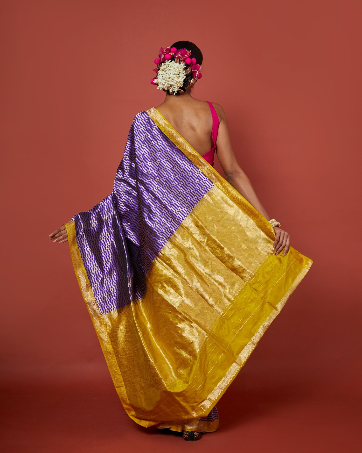 Purple Silk Saree