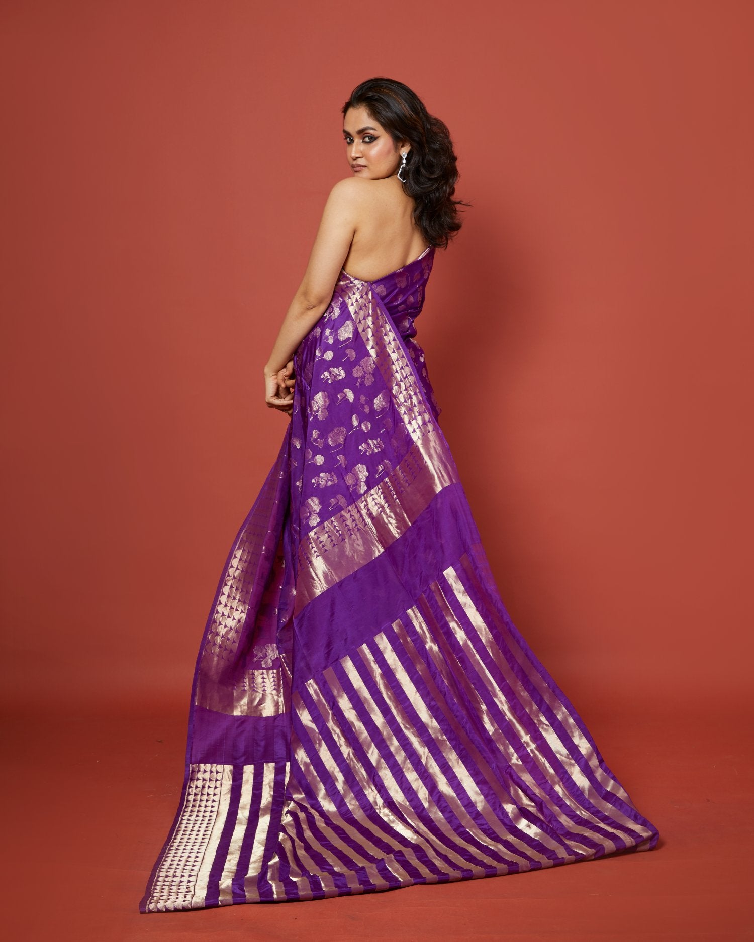 Purple Silk Saree