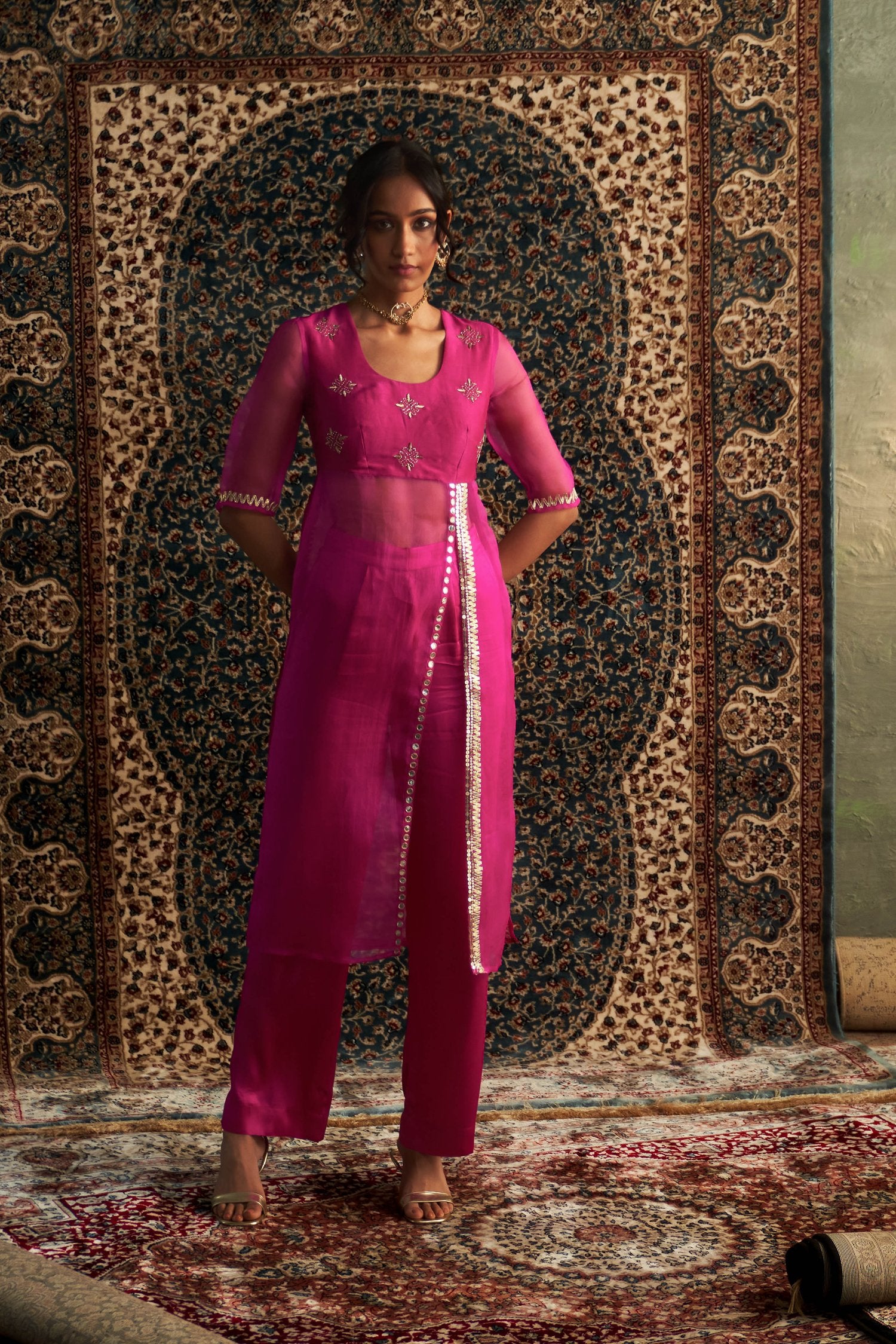 Prarambh Embroidered Straight Kurta Set