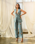 Load image into Gallery viewer, Dusty Teal Quilted Pant Suit
