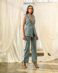 Load image into Gallery viewer, Dusty Teal Quilted Pant Suit
