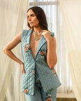 Load image into Gallery viewer, Dusty Teal Quilted Pant Suit
