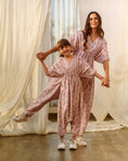 Load image into Gallery viewer, Mother Daughter Rosey Pink Kimono Dhoti Jumpsuit

