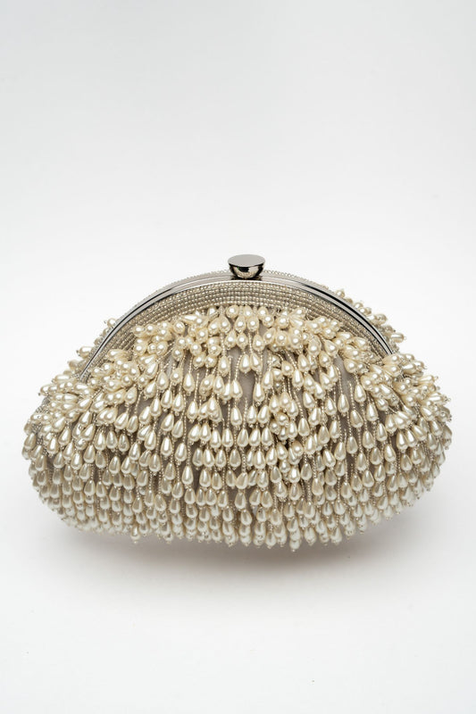 Pearl Treasure Clutch Silver