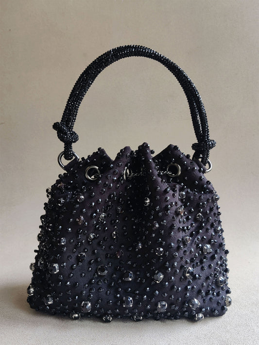 Black Starry Bucket Bag