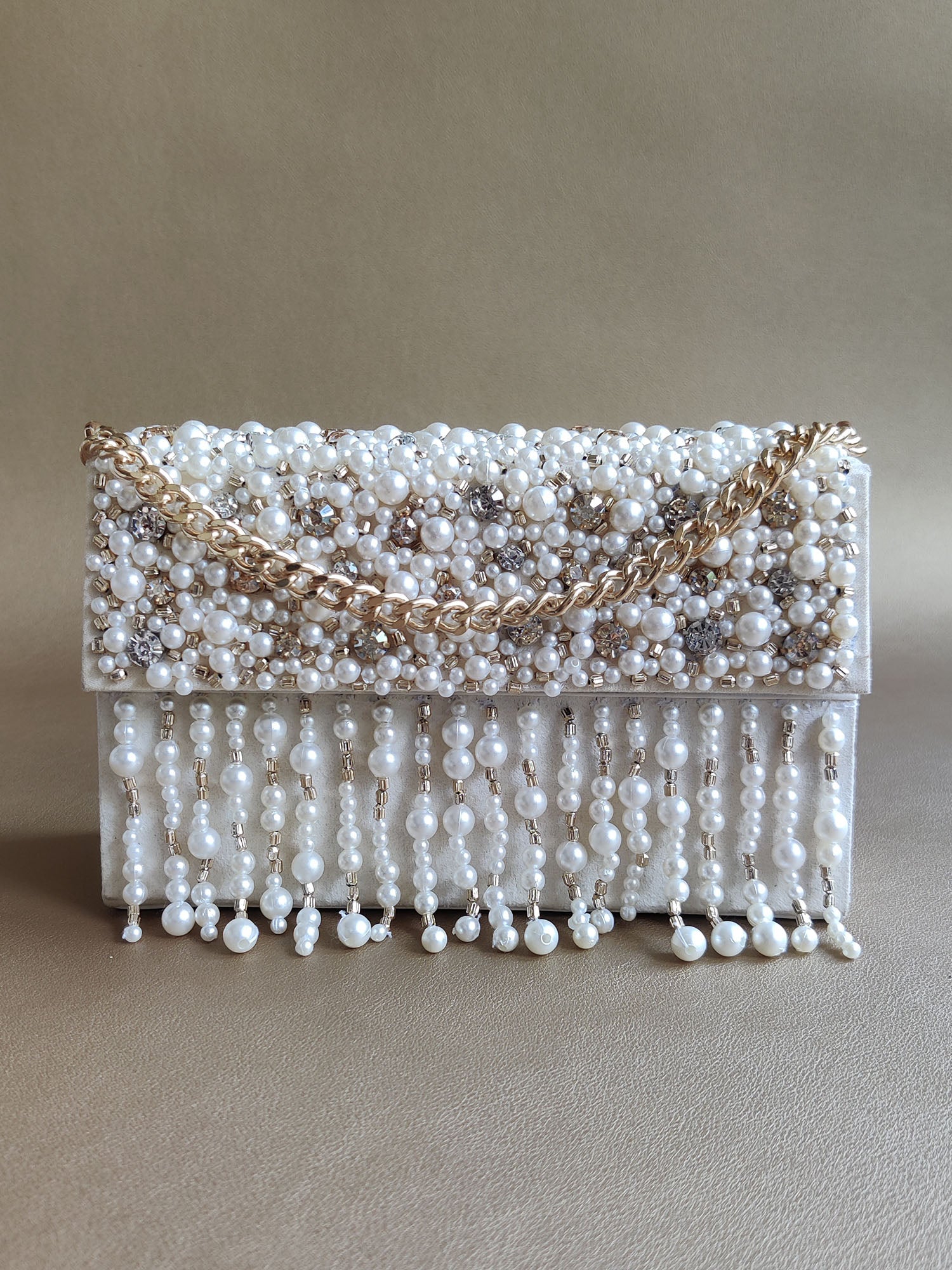 Pearl White Charmer Bag