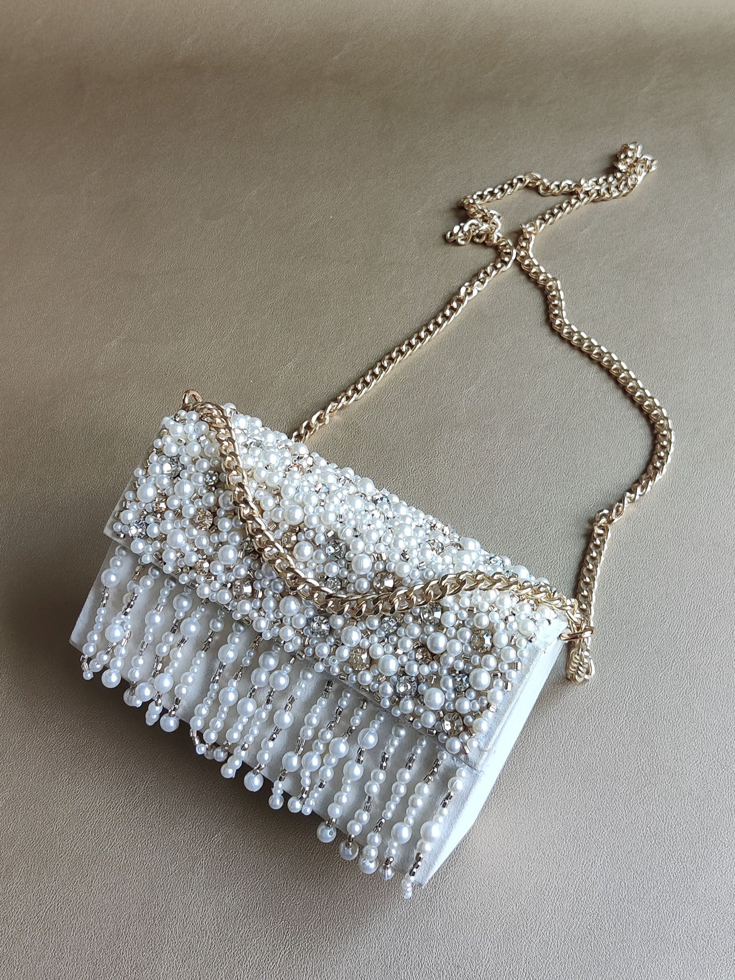 Pearl White Charmer Bag