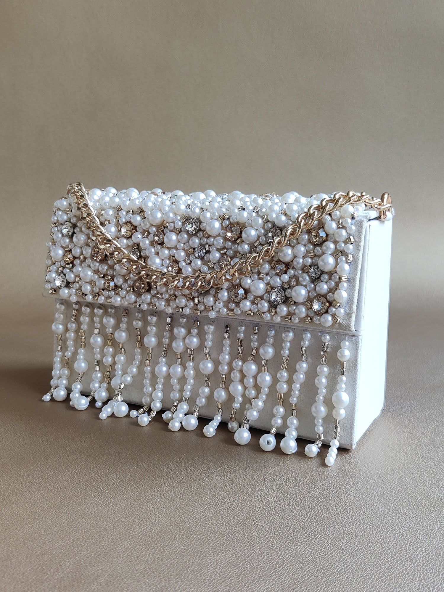 Pearl White Charmer Bag