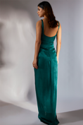 Load image into Gallery viewer, Teal Green Embroidered Cutout Dress
