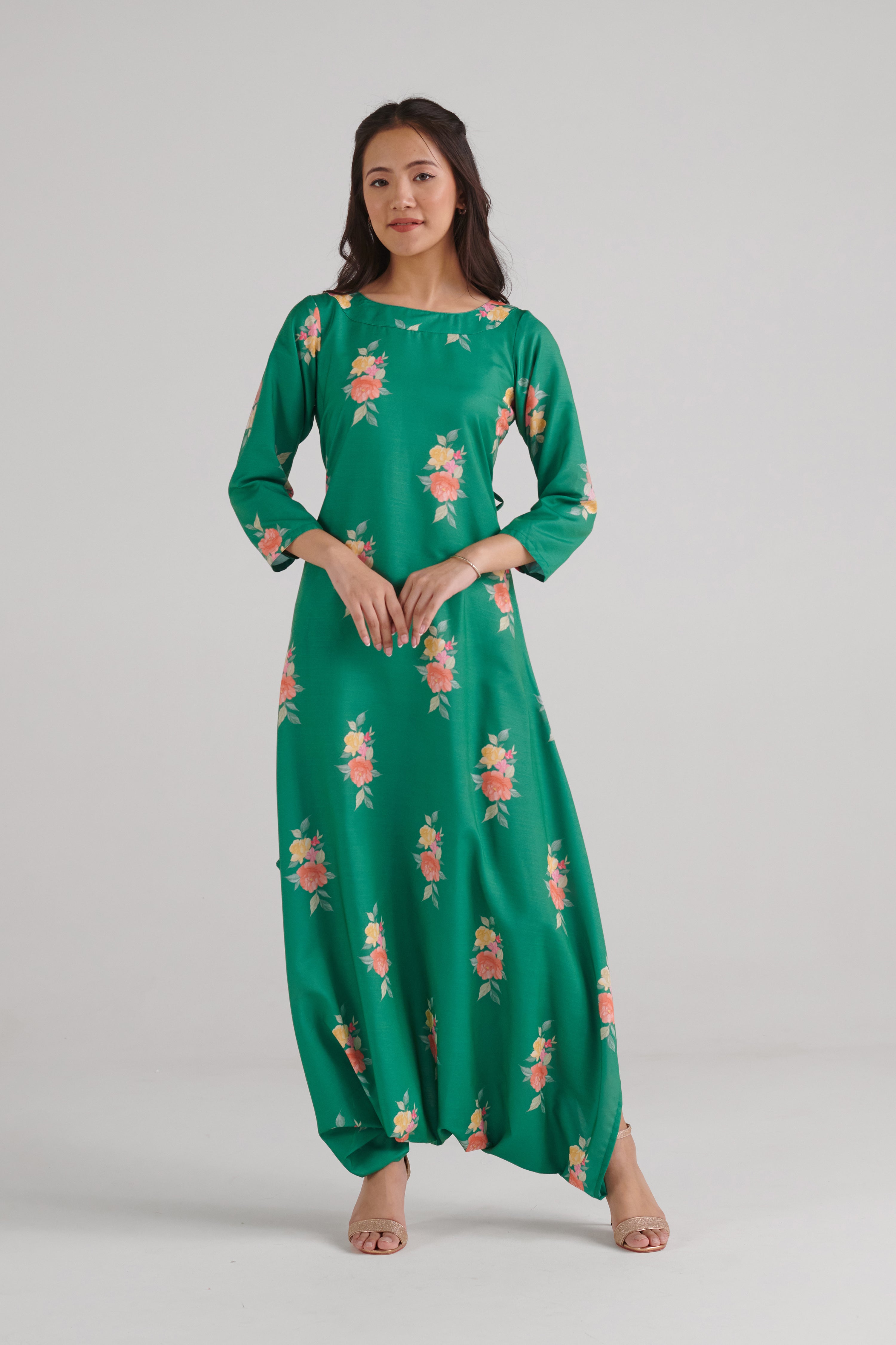 Jade Green Dhoti Jumpsuit