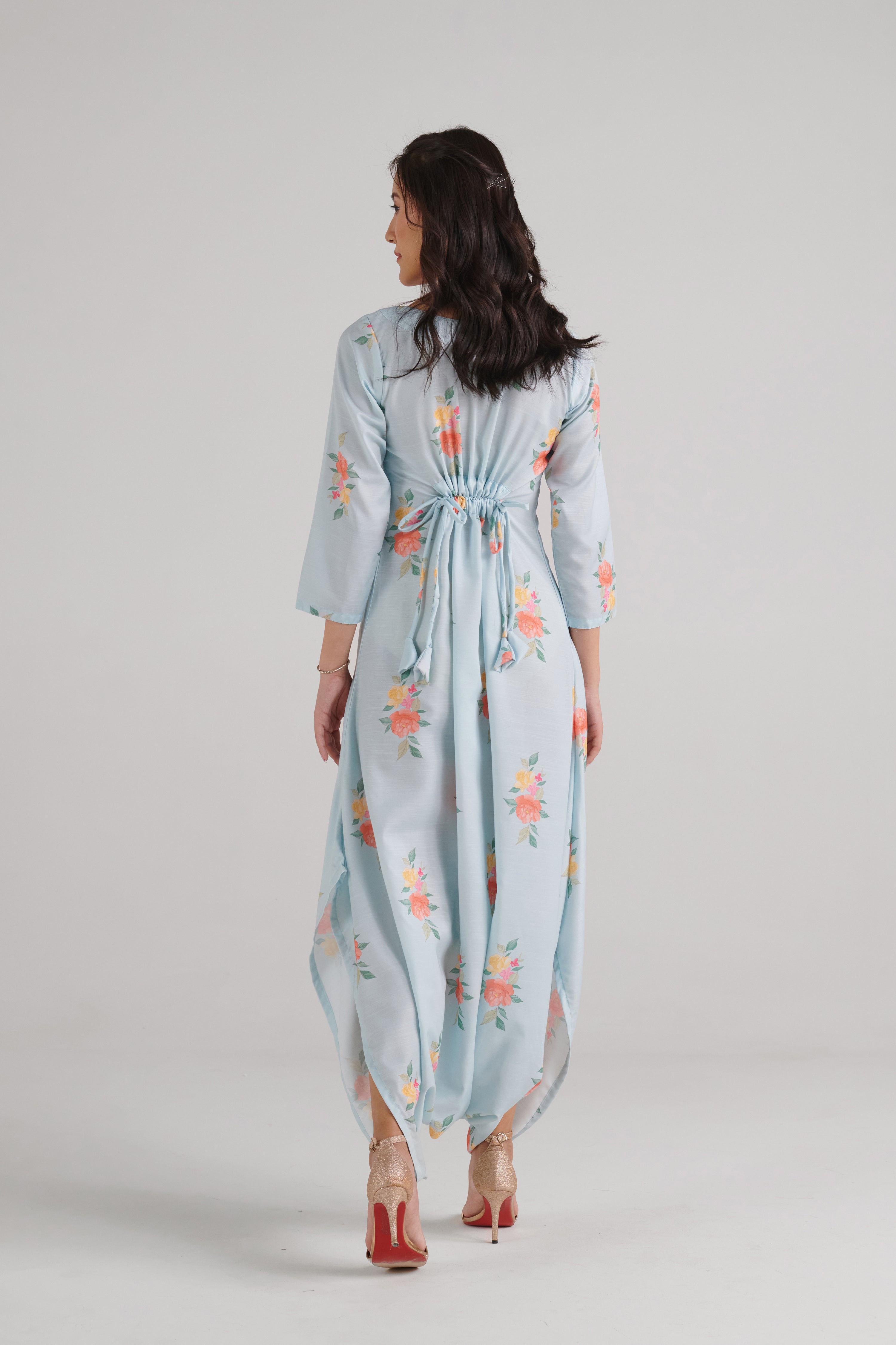 Baby Blue Dhoti Jumpsuit