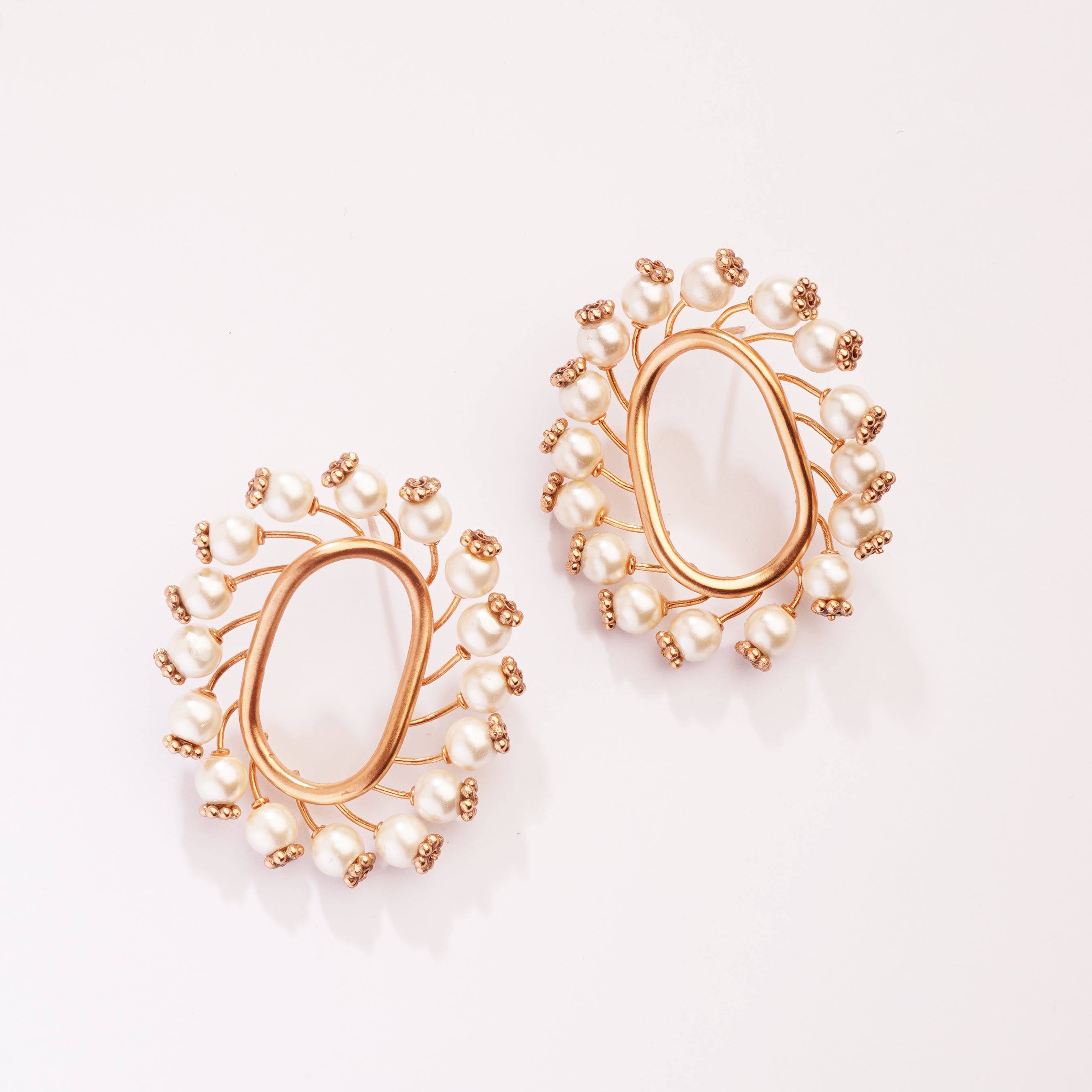 Neutron Loop Gold Plated Earrings