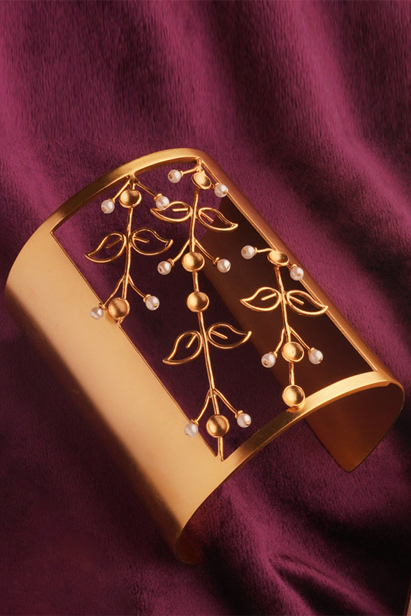 Fern Fantasy Gold Plated Cuff