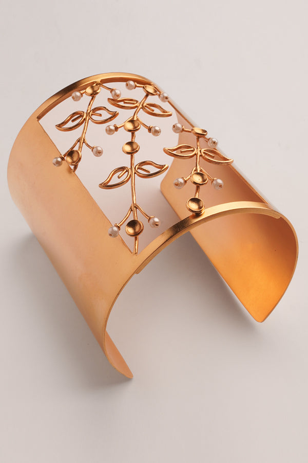 Fern Fantasy Gold Plated Cuff