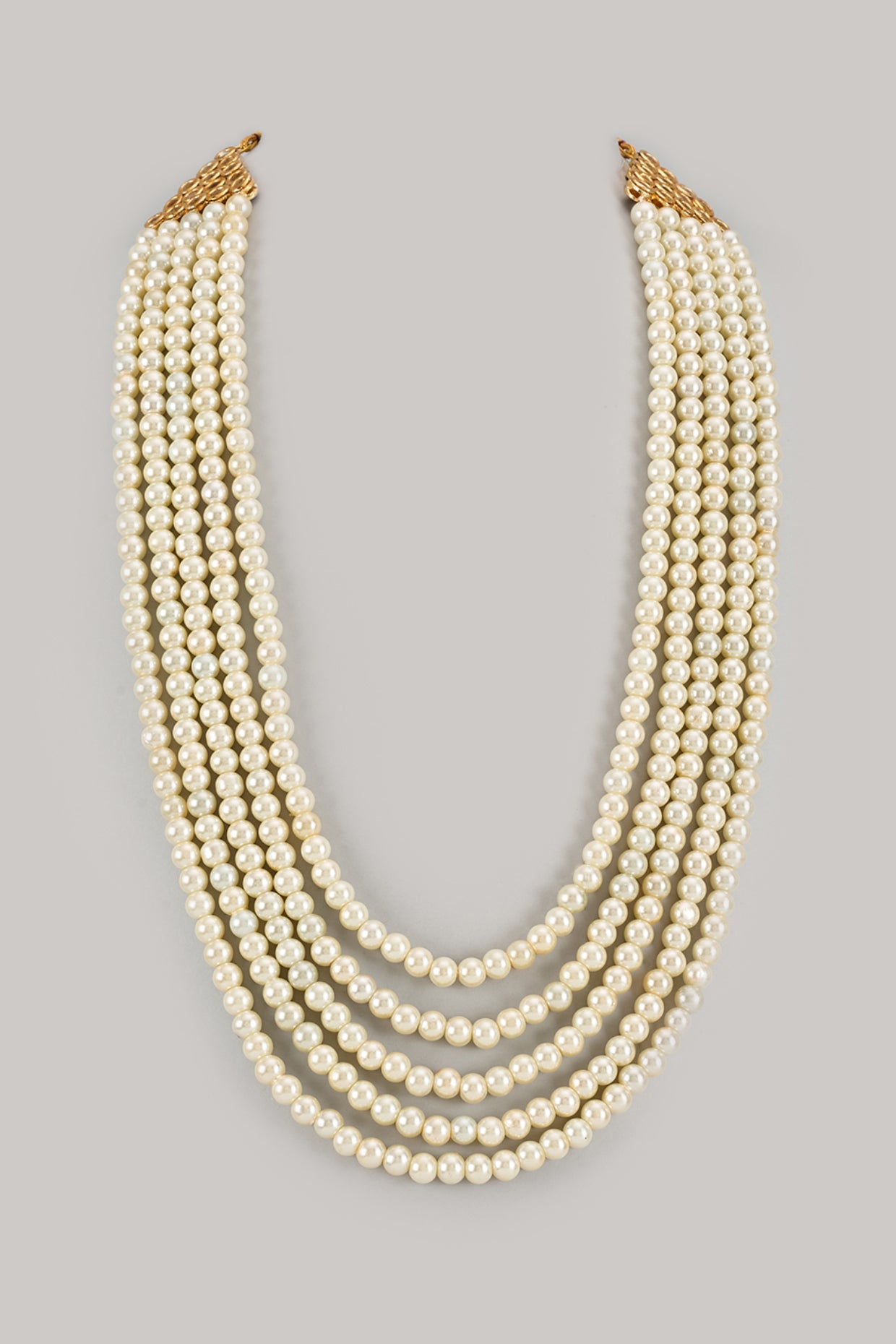 Ivory Semi-Precious Pearl Layered Mala