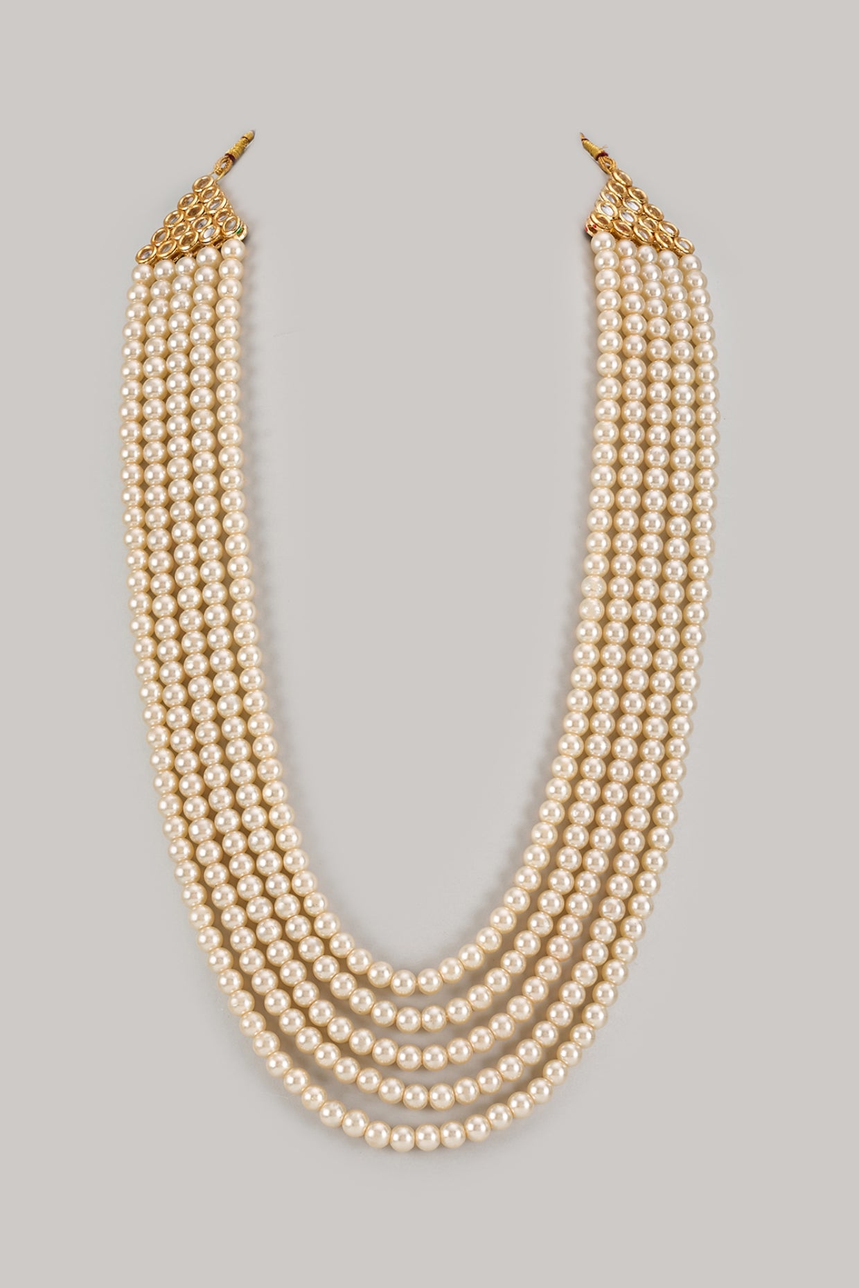 Ivory Semi-Precious Pearl Layered Mala