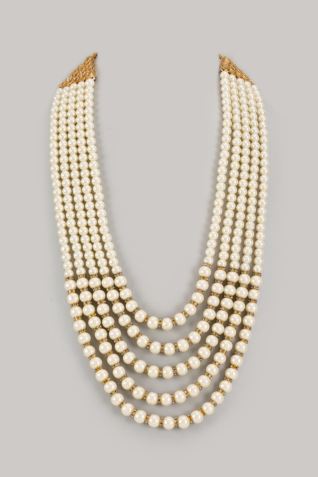 Ivory Semi-Precious Pearl Layered Mala