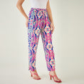 Load image into Gallery viewer, Blue and Pink Marine Wave Print Shirt and Pants Set
